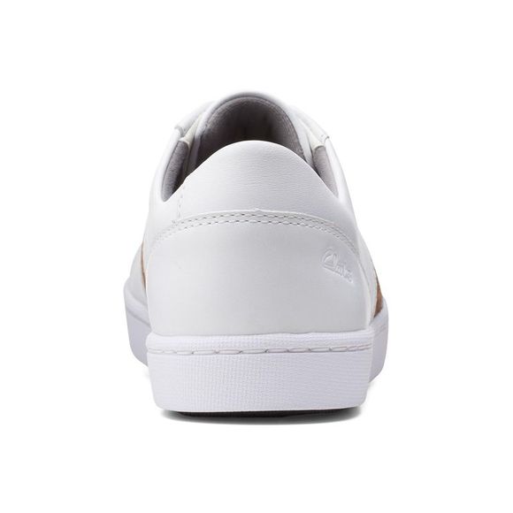 COLLECTION BY CLARKS Womens White Pawley Rilee Platform Leather Sneakers 9 M - Picture 2 of 4
